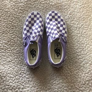 Purple checkered vans